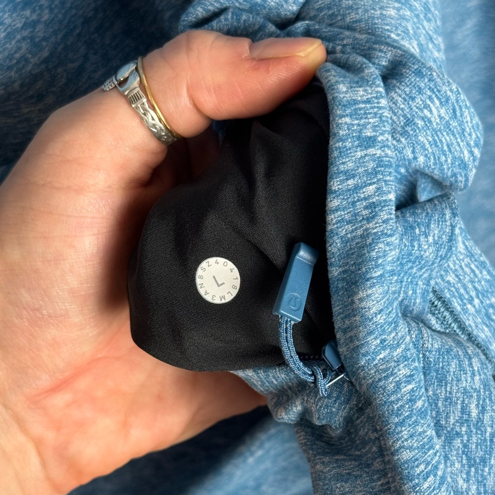 Lululemon Men’s Blue Quarter-Zip Pullover Long Sleeve Size L - Picture 6 of 7